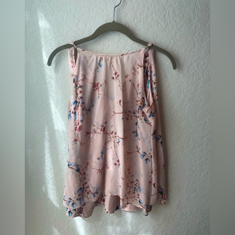 WHBM Floral Cherry Blossom Light Pink Tank - XXS (fits like XS or S)